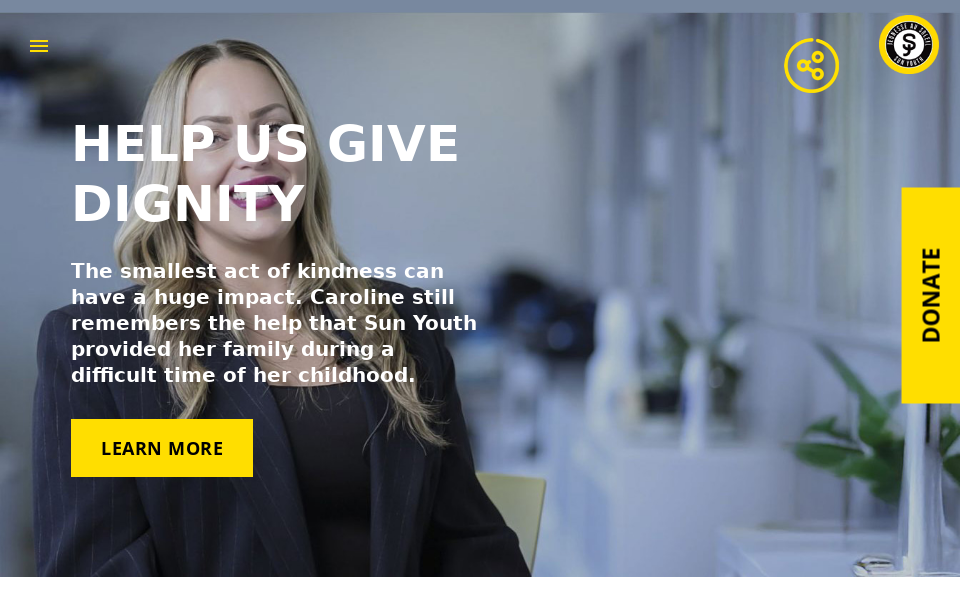 sunyouth.org/ screen capture