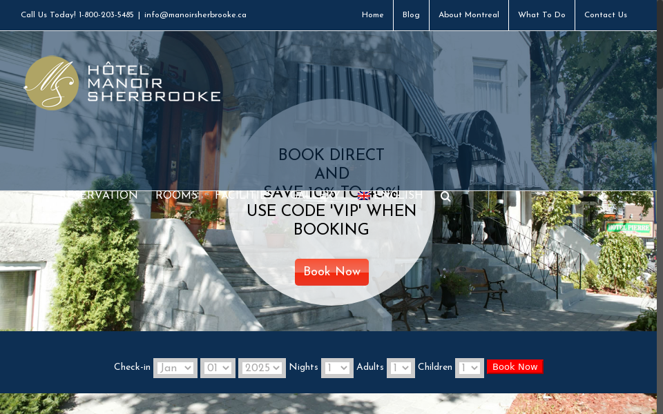 manoirsherbrooke.ca/ screen capture