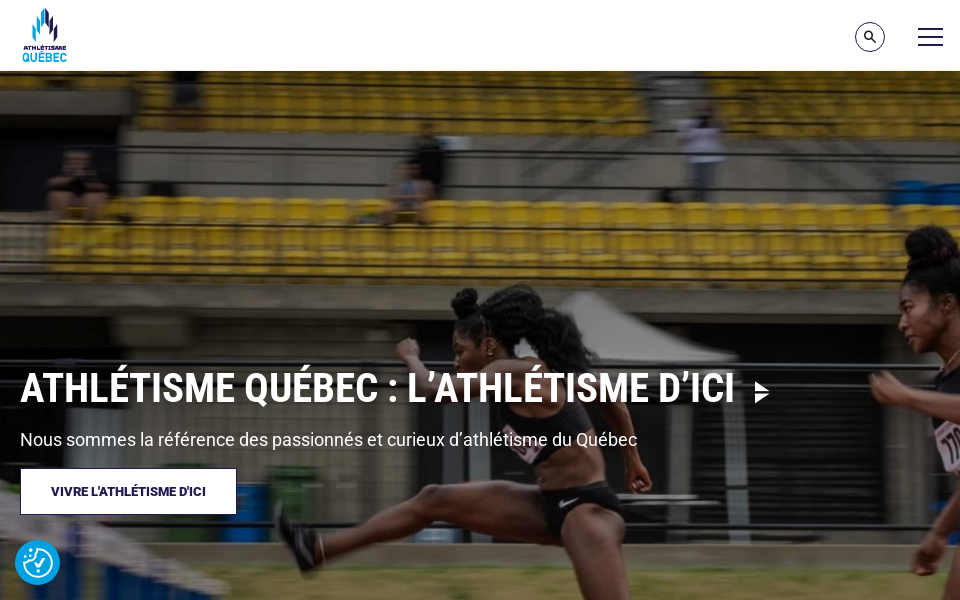 www.athletisme-quebec.ca/ screen capture