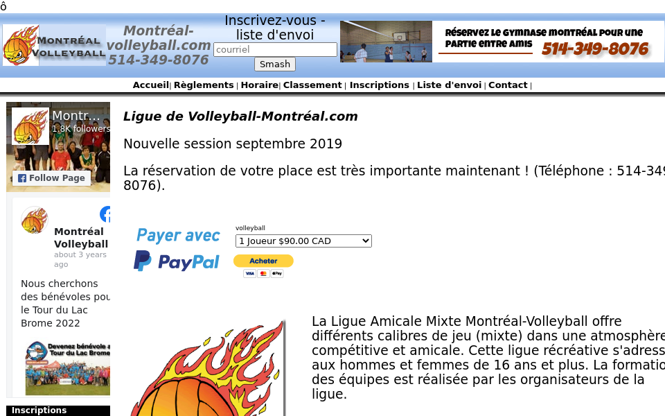 www.montreal-volleyball.com/ screen capture