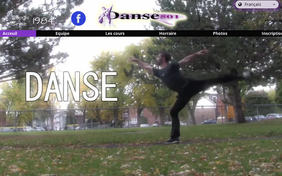 www.danse501.com/ screen capture