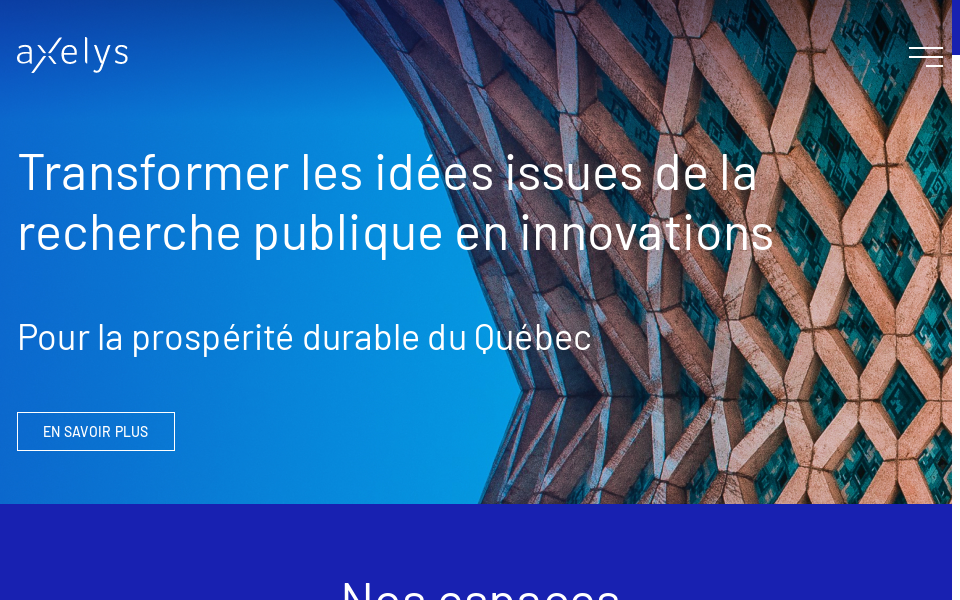 www.axelys.ca screen capture