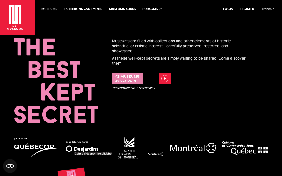 museesmontreal.org/ screen capture