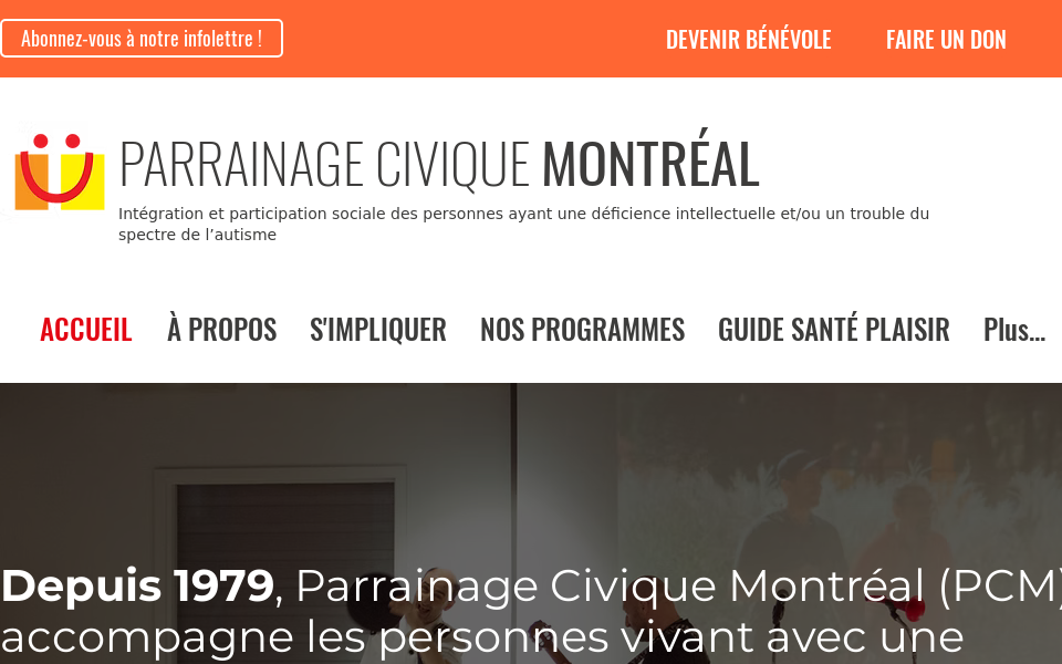 www.parrainagemontreal.org/ screen capture