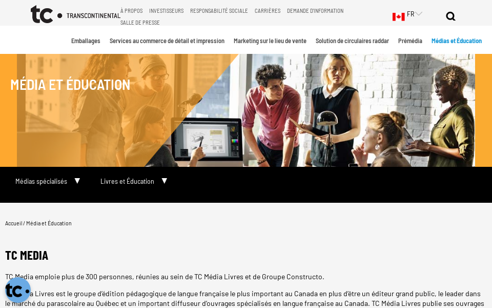 tctranscontinental.com/fr-ca/medias-et-education screen capture