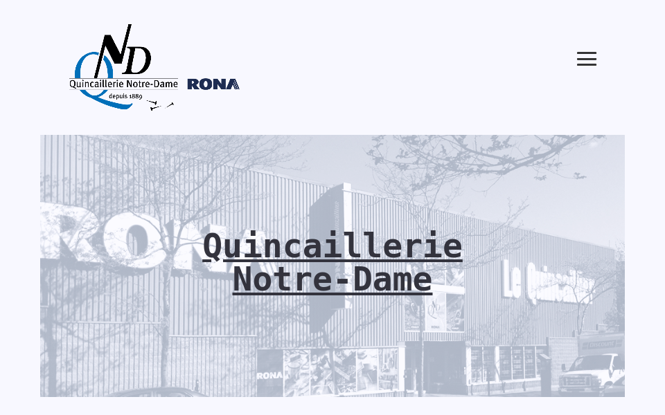 www.quincaillerienotredame.com/ screen capture