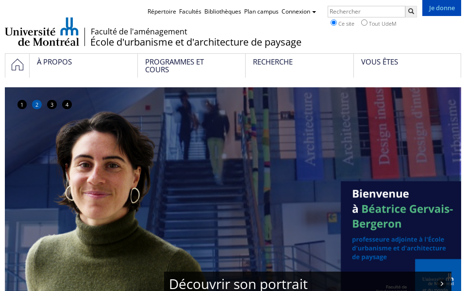 architecturedepaysage.umontreal.ca/ screen capture