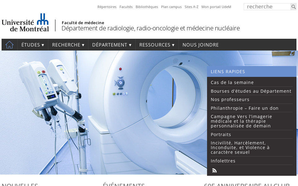 radiologie.umontreal.ca/ screen capture