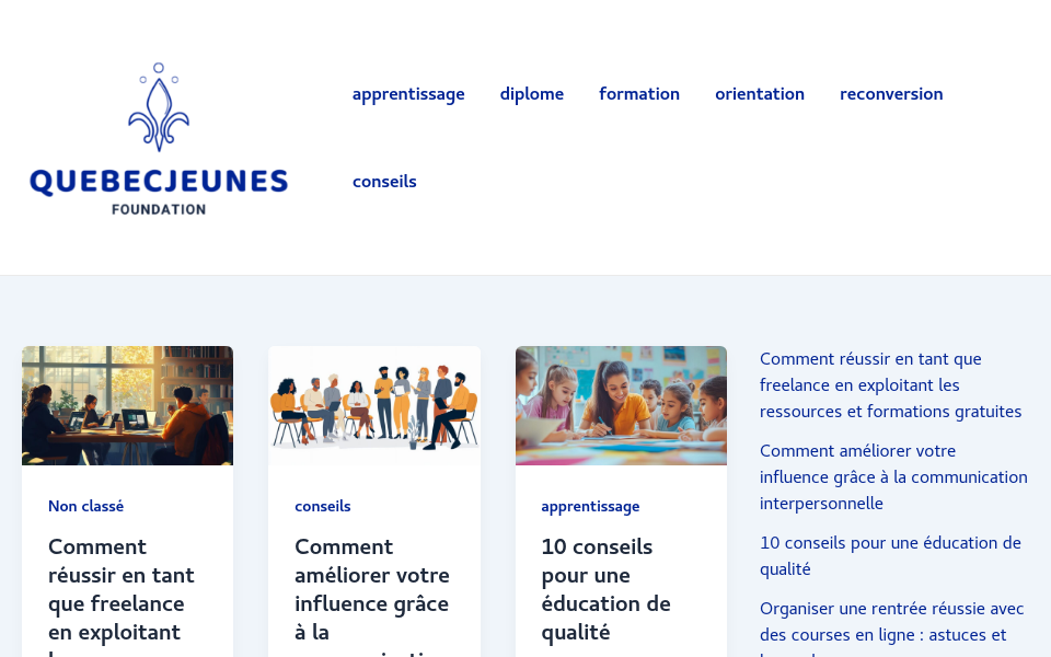www.fondationquebecjeunes.com/ screen capture