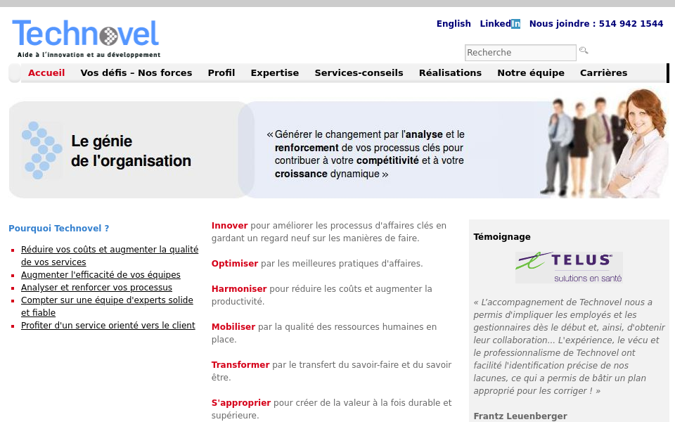 technovel.ca/ screen capture
