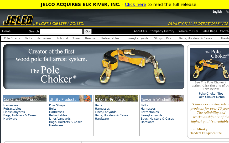 jelco.ca/ screen capture