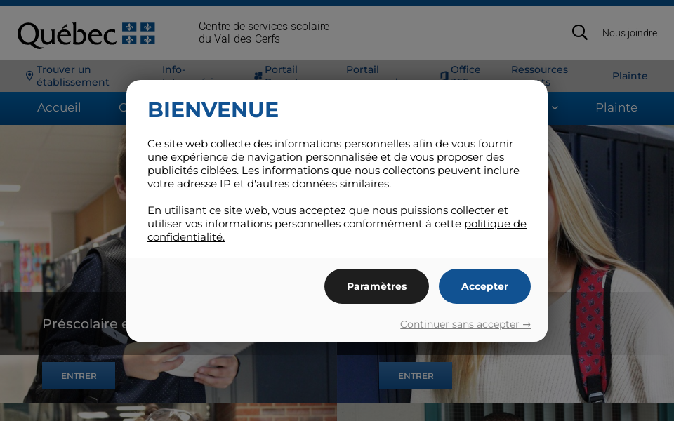 cssvdc.gouv.qc.ca/ screen capture