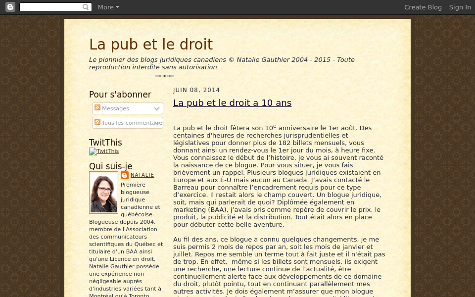 publiciteetdroit.blogspot.com/ screen capture