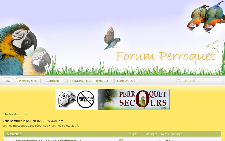 forum-perroquet.com/ screen capture