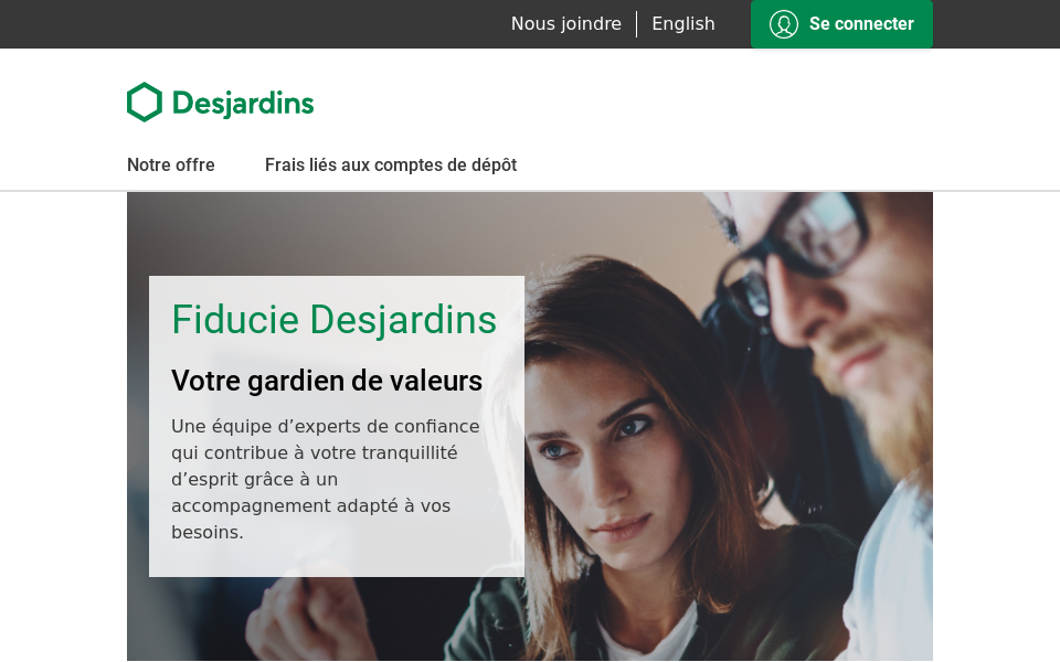 www.fiduciedesjardins.com/ screen capture