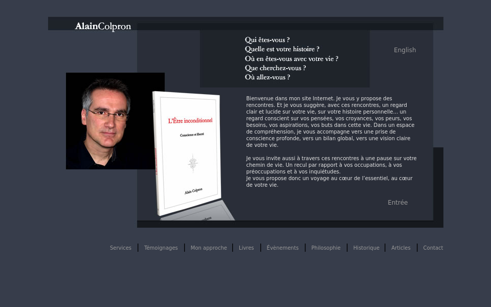 www.alaincolpron.com/ screen capture