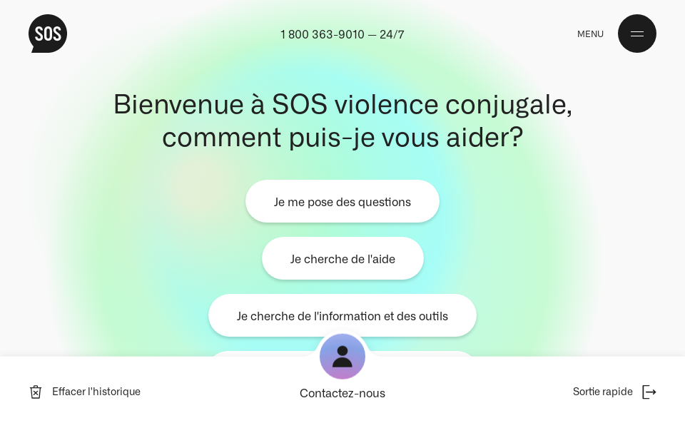 sosviolenceconjugale.ca/ screen capture