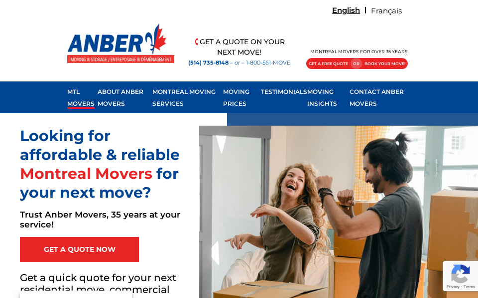 anbermovers.com/ screen capture