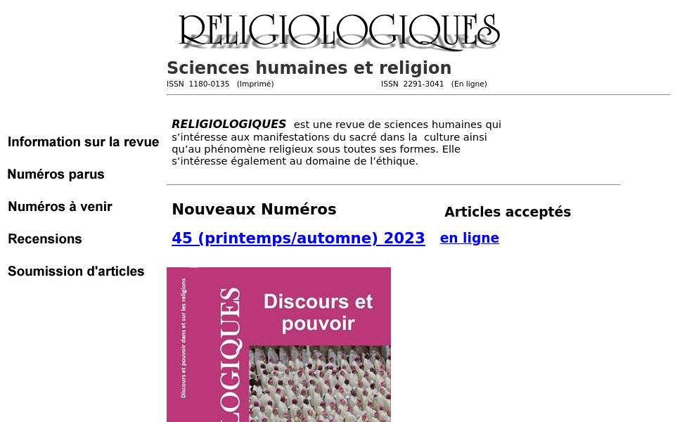 www.religiologiques.uqam.ca/ screen capture