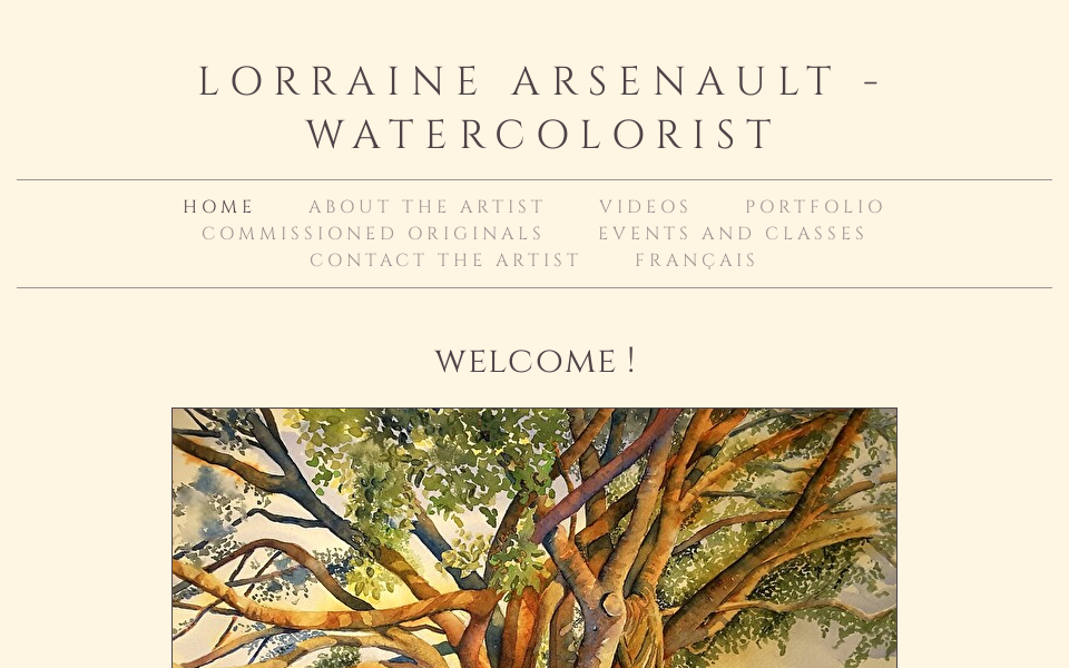www.lorrainearsenault.com/ screen capture
