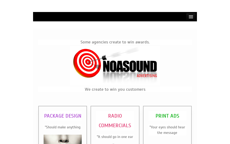 www.noasound.com/ screen capture