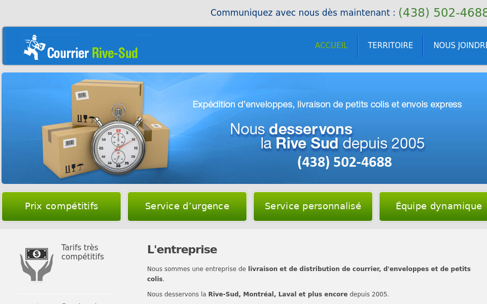www.courrierrivesud.ca/ screen capture