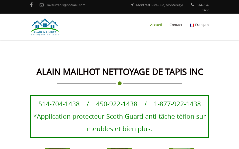 alainmailhotnettoyagetapis.com/ screen capture