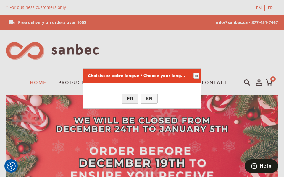 www.sanbec.ca/ screen capture