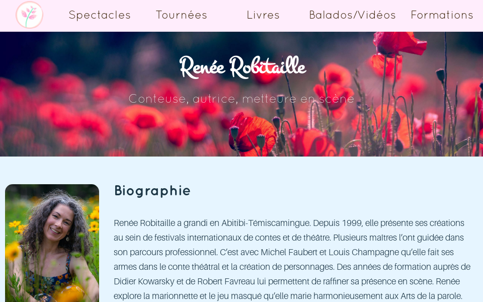 reneerobitaille.com/ screen capture