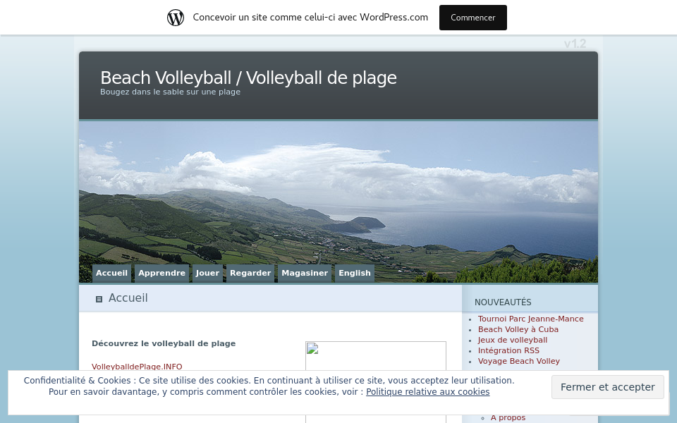 volleyballdeplage.wordpress.com/ screen capture