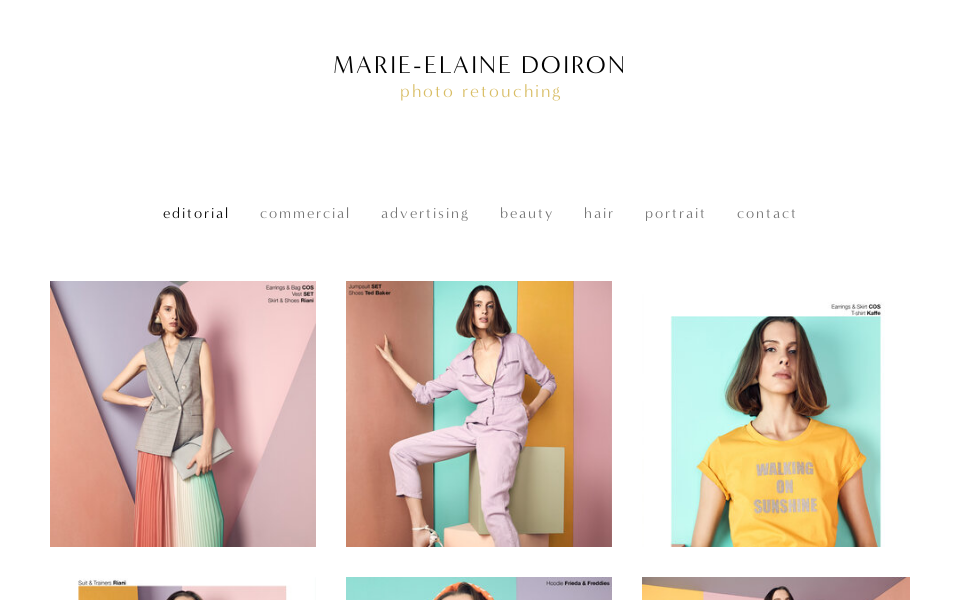 www.marieelainedoiron.com screen capture