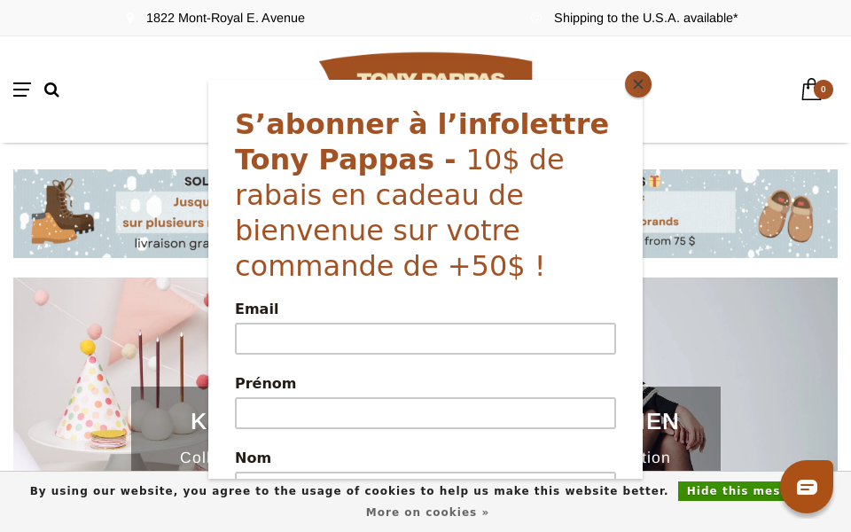 boutique.tonypappas.ca/ screen capture