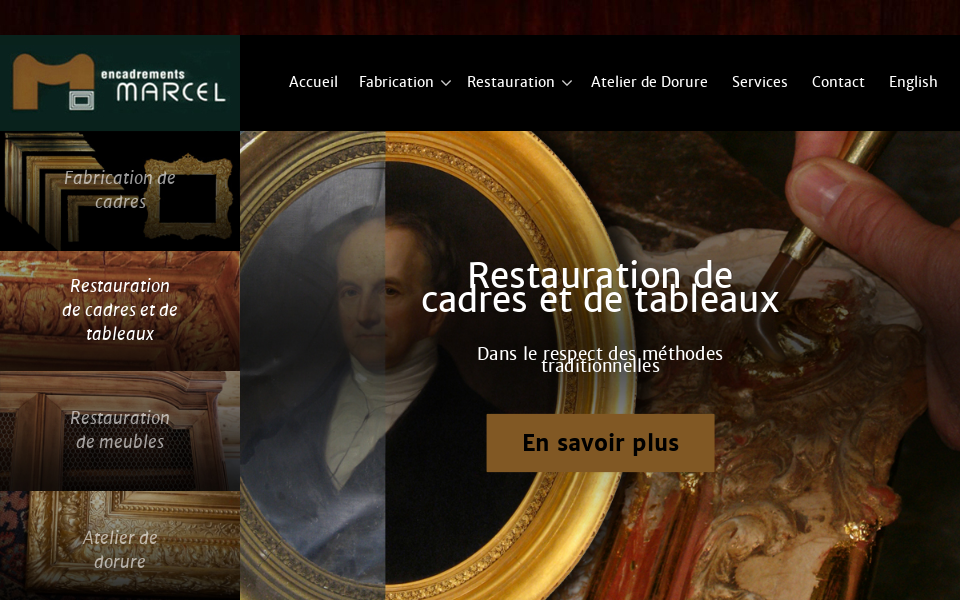 encadrementsmarcel.com screen capture