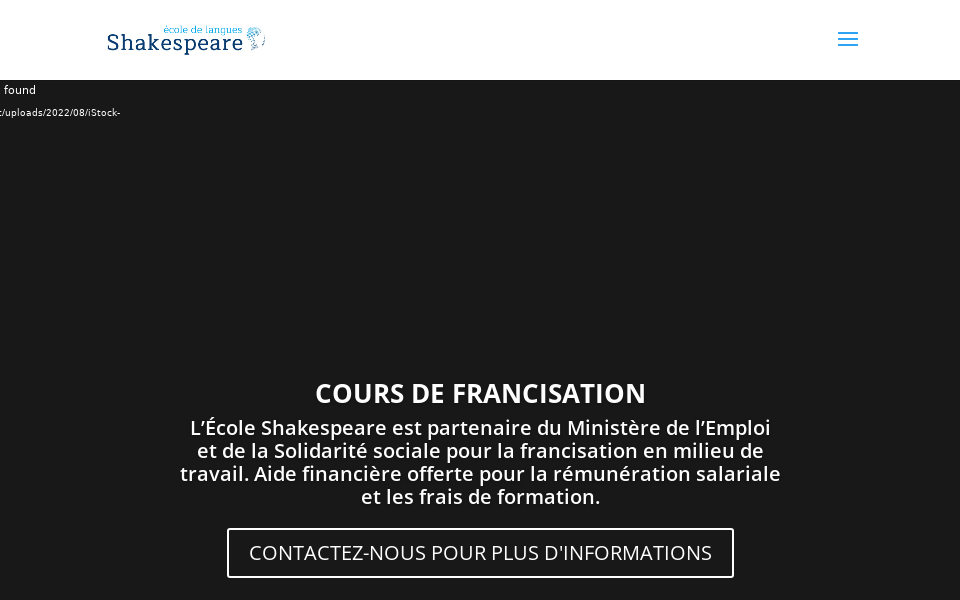 ecoleshakespeare.com/ screen capture