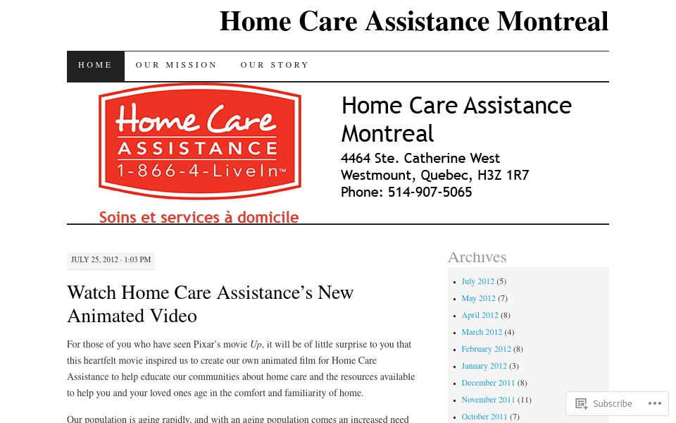 homecaremontreal.wordpress.com/ screen capture