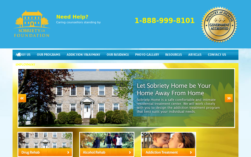 www.sobriety.ca/ screen capture