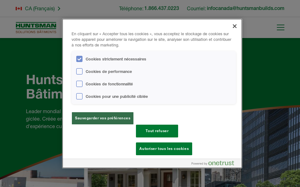huntsmanbuildingsolutions.com/fr-CA/ screen capture