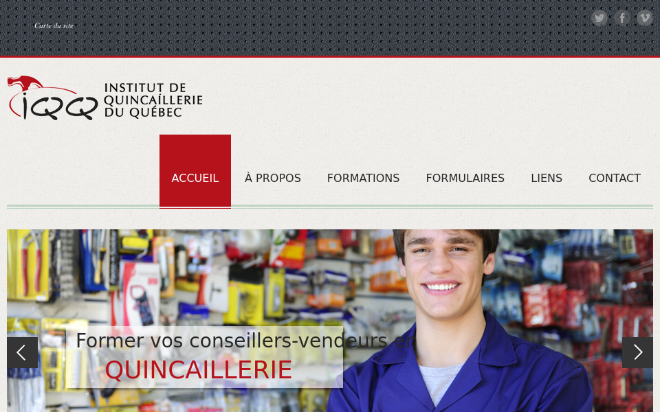 www.institutquincaillerie.com/ screen capture