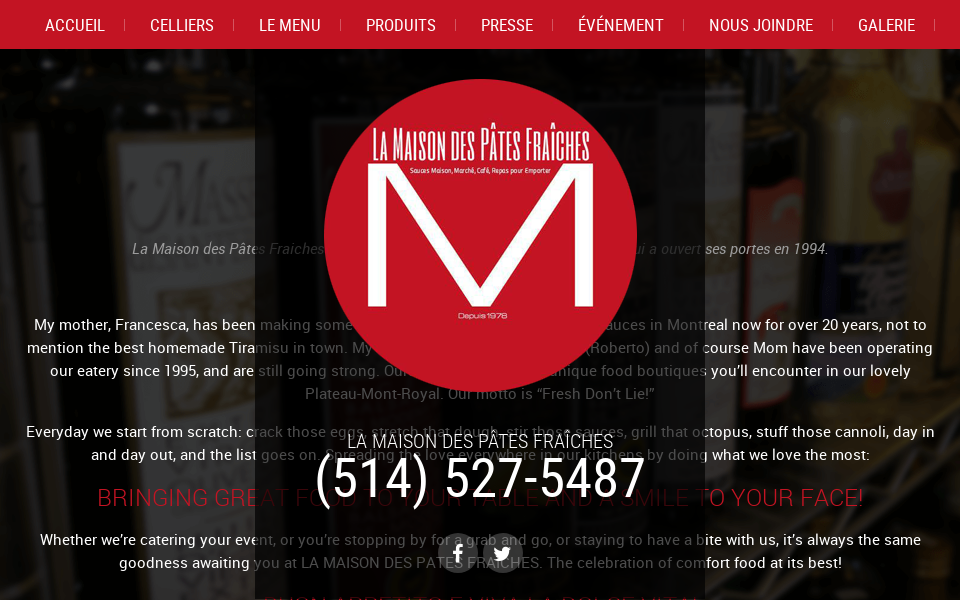 lamaisondespatesfraiches.com/ screen capture