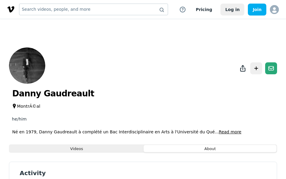 vimeo.com/dannygaudreault screen capture