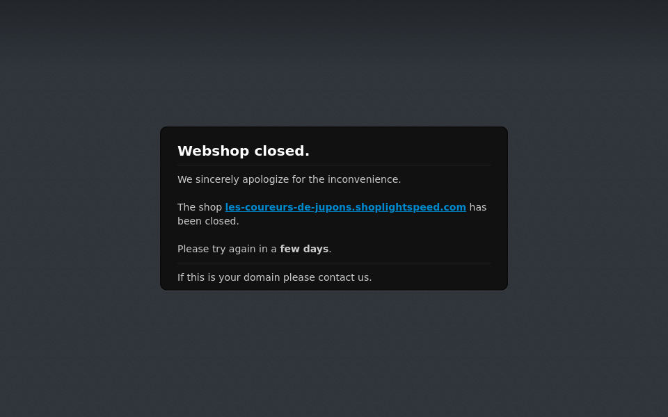 les-coureurs-de-jupons.shoplightspeed.com/ screen capture