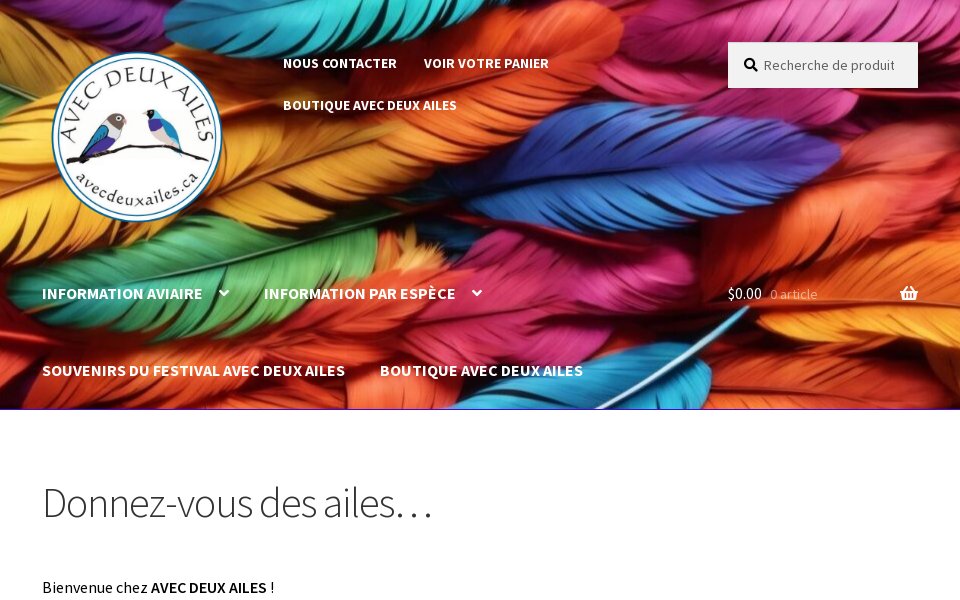 avecdeuxailes.ca/ screen capture