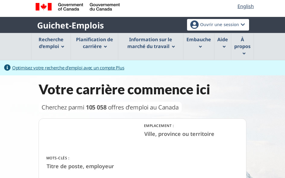 www.guichetemplois.gc.ca/ screen capture
