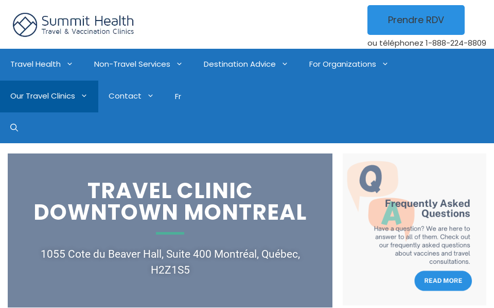 cliniquevoyageur.ca/clinics/downtown-montreal-qc/ screen capture