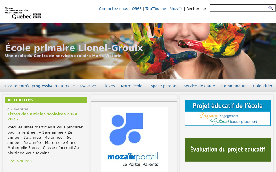lionel-groulx.ecoles.csmv.qc.ca screen capture