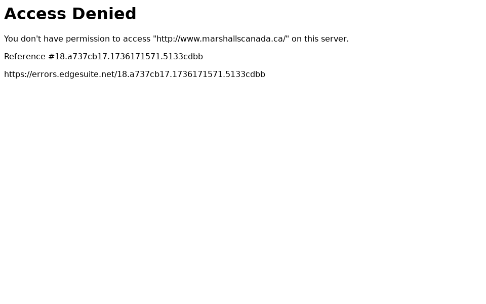 www.facebook.com/marshallscanada screen capture