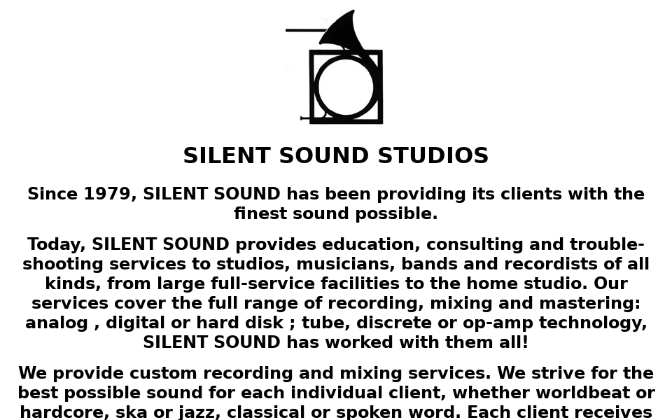 www.silentsound.com/ screen capture