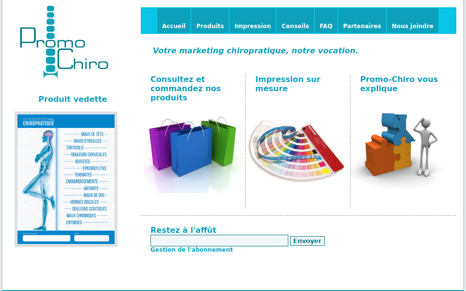 www.promo-chiro.com/ screen capture