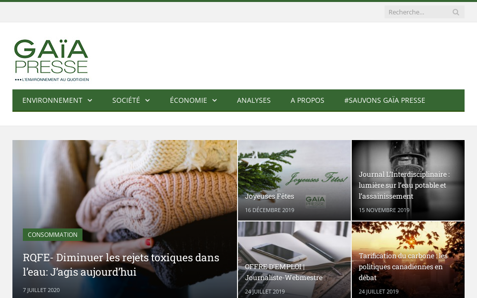 gaiapresse.ca/ screen capture