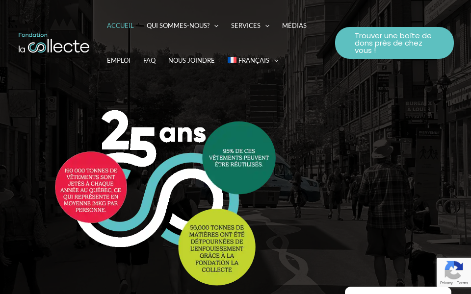 fondationlacollecte.ca/ screen capture